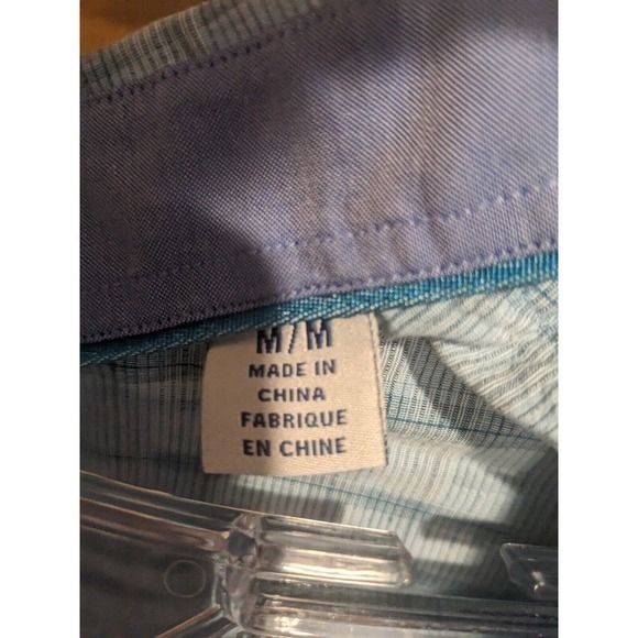 Tommy Bahama Shirt Mens Medium M blue plaid Long Sleeve Button Down part silk - Picture 4 of 4